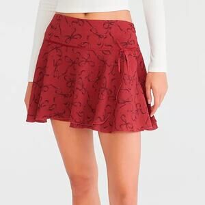 Aeropostale Print Drop Waist Mini Skirt